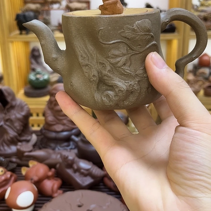 珍***光紫砂茶宠紫砂灵猴献瑞壶