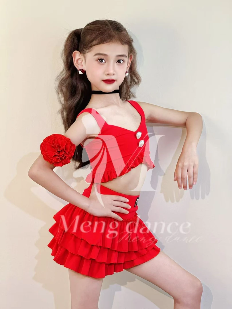 Mengdance舞服白色蛋糕套装