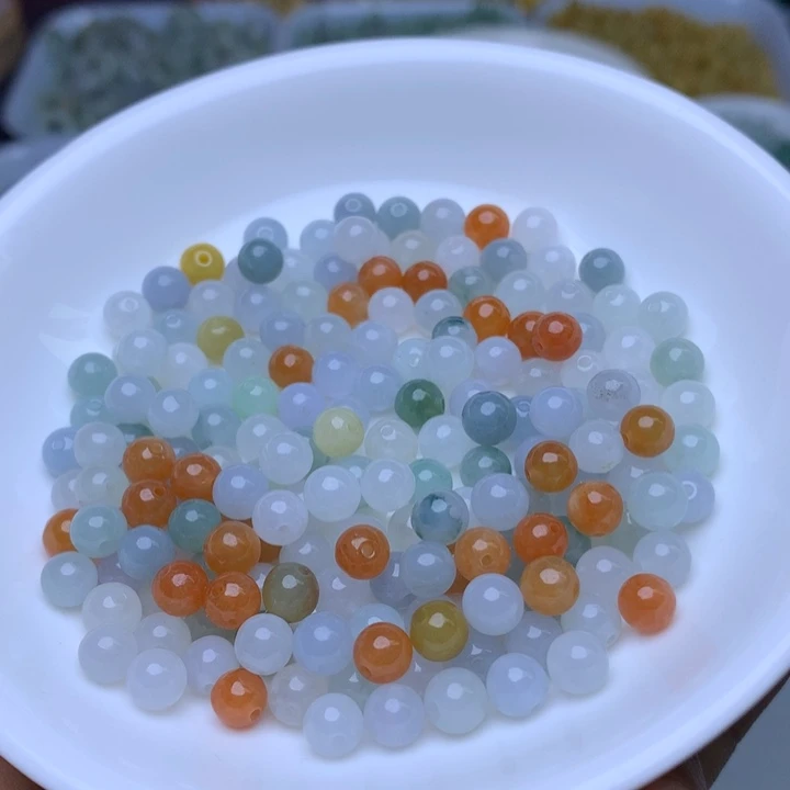 翡翠散珠卡5.7冰三彩33个