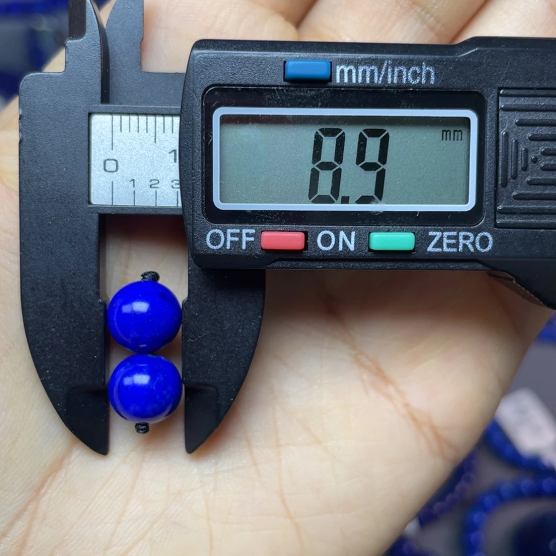 青金石未镶嵌8mm对珠配饰