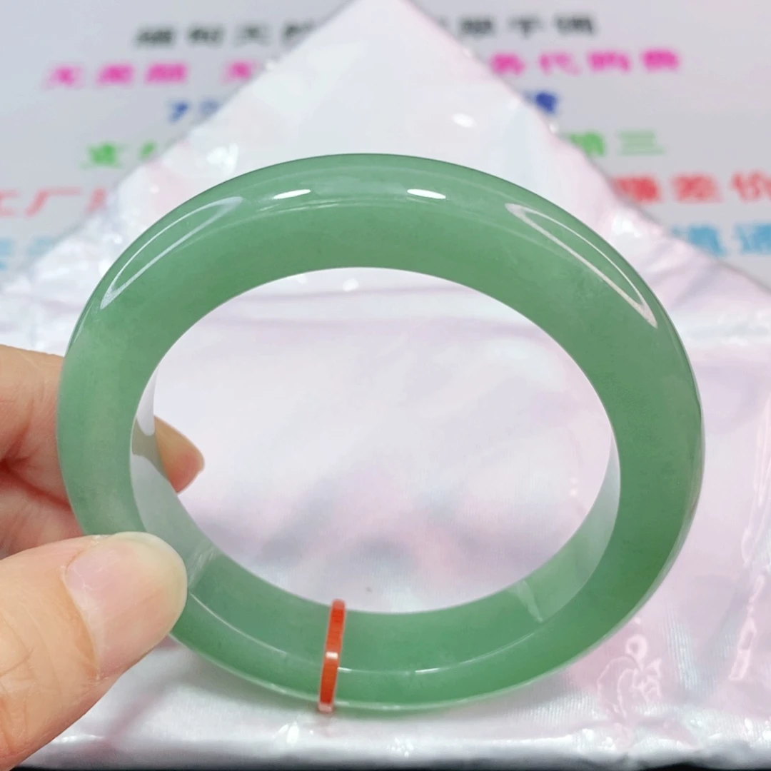 未镶嵌手镯翡翠53.6圈口正圈-厚装闭眼冲