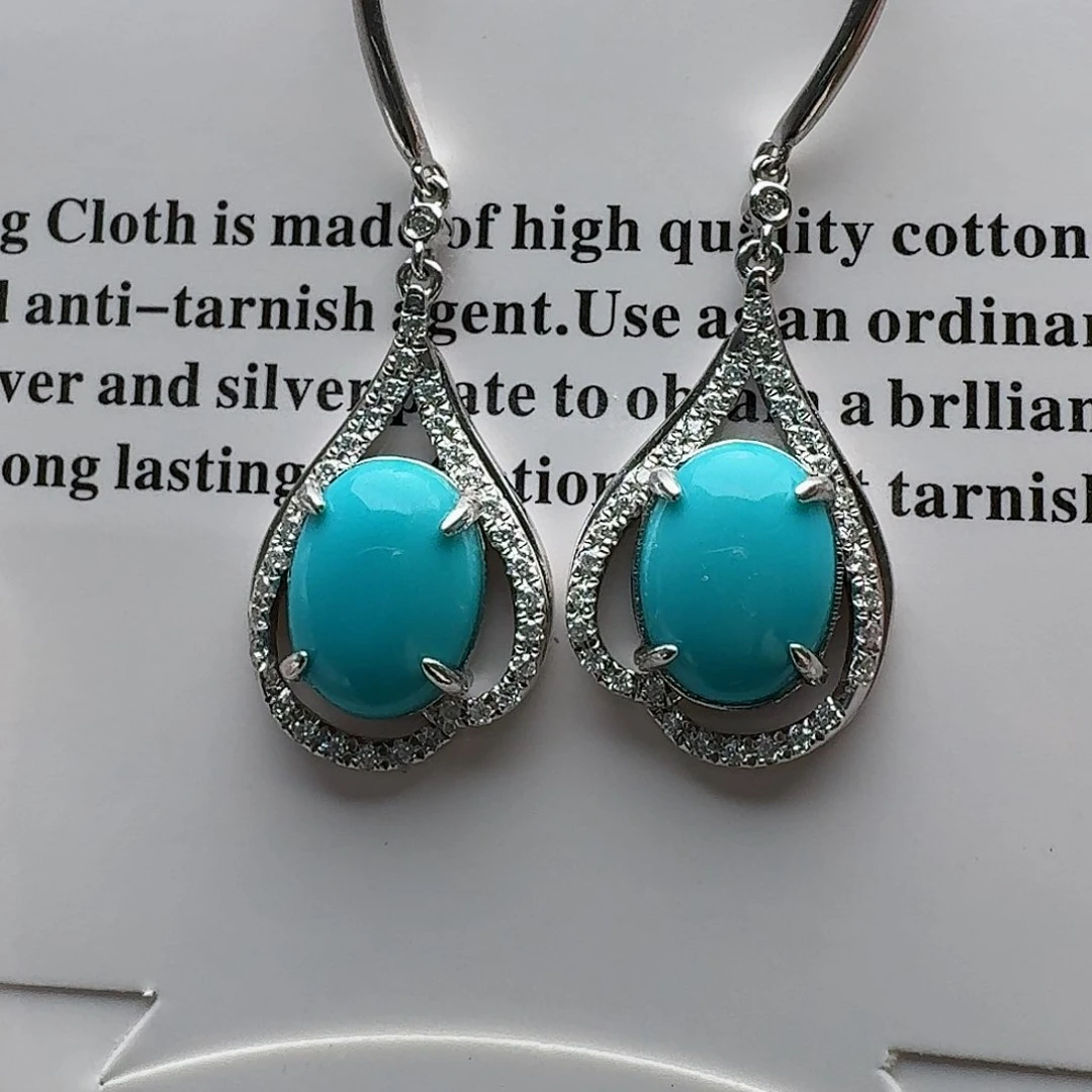 绿松石珠宝奇石银S925镶嵌