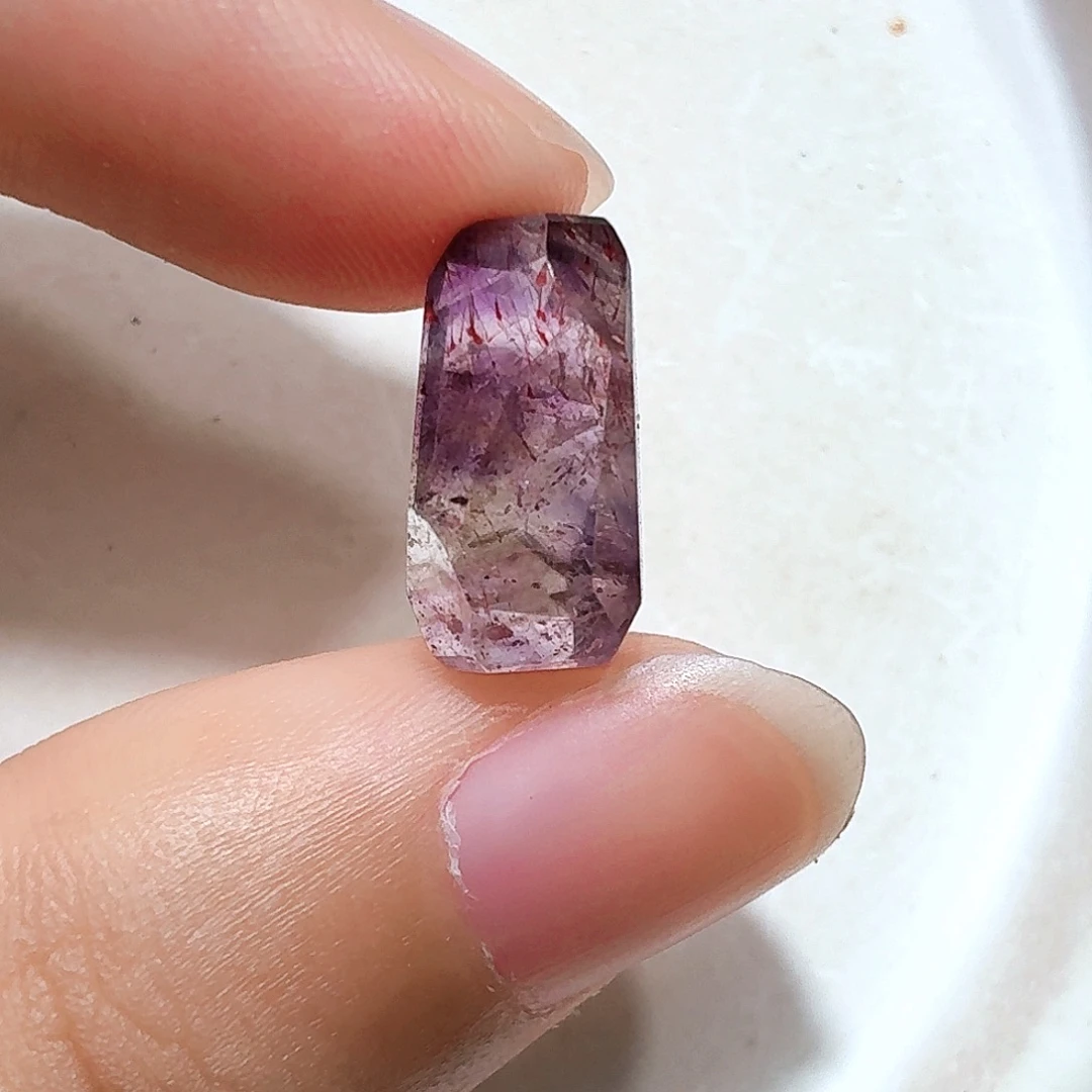 珠宝半成品未镶嵌水晶超七打孔不退换