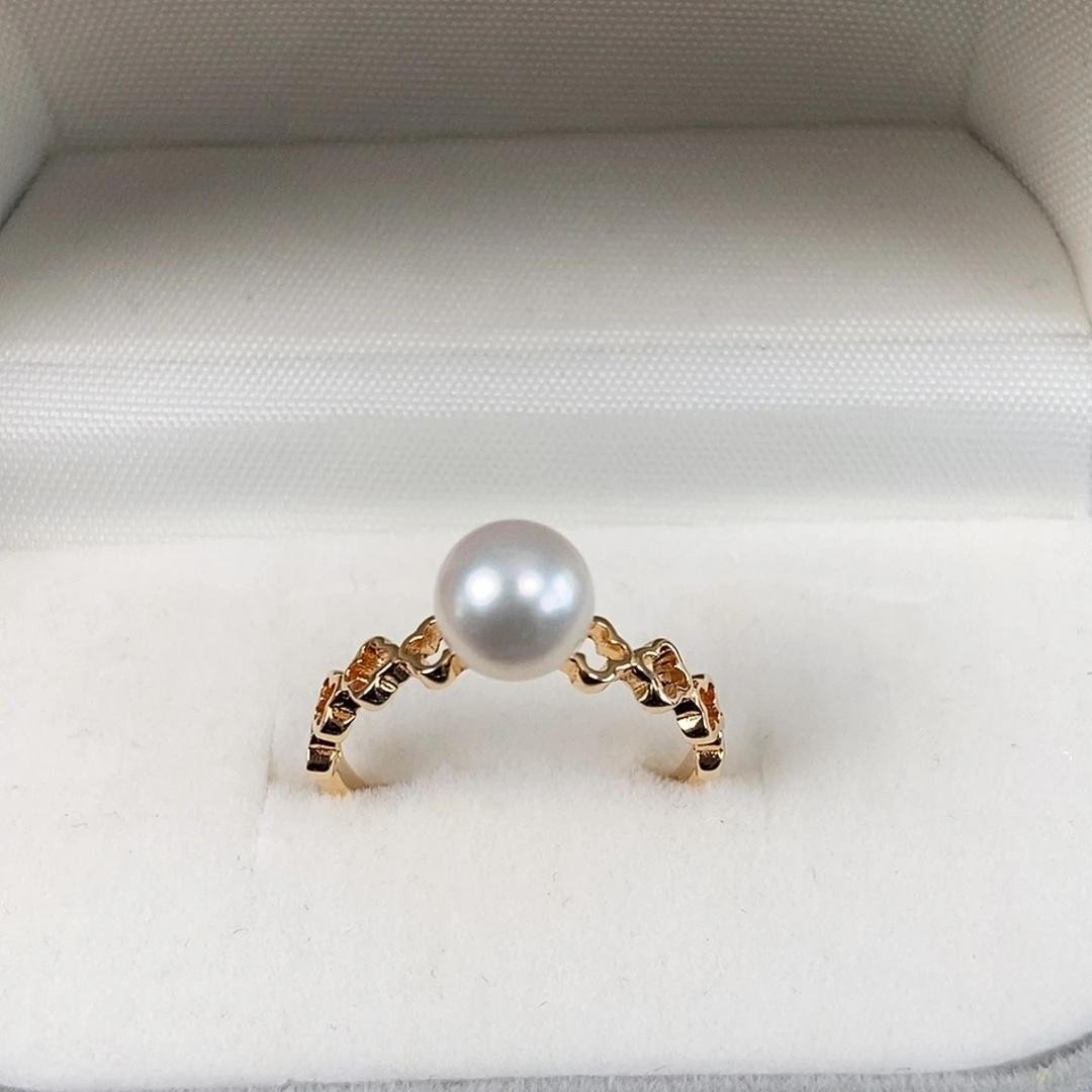 海水珍珠戒指银S925镶嵌