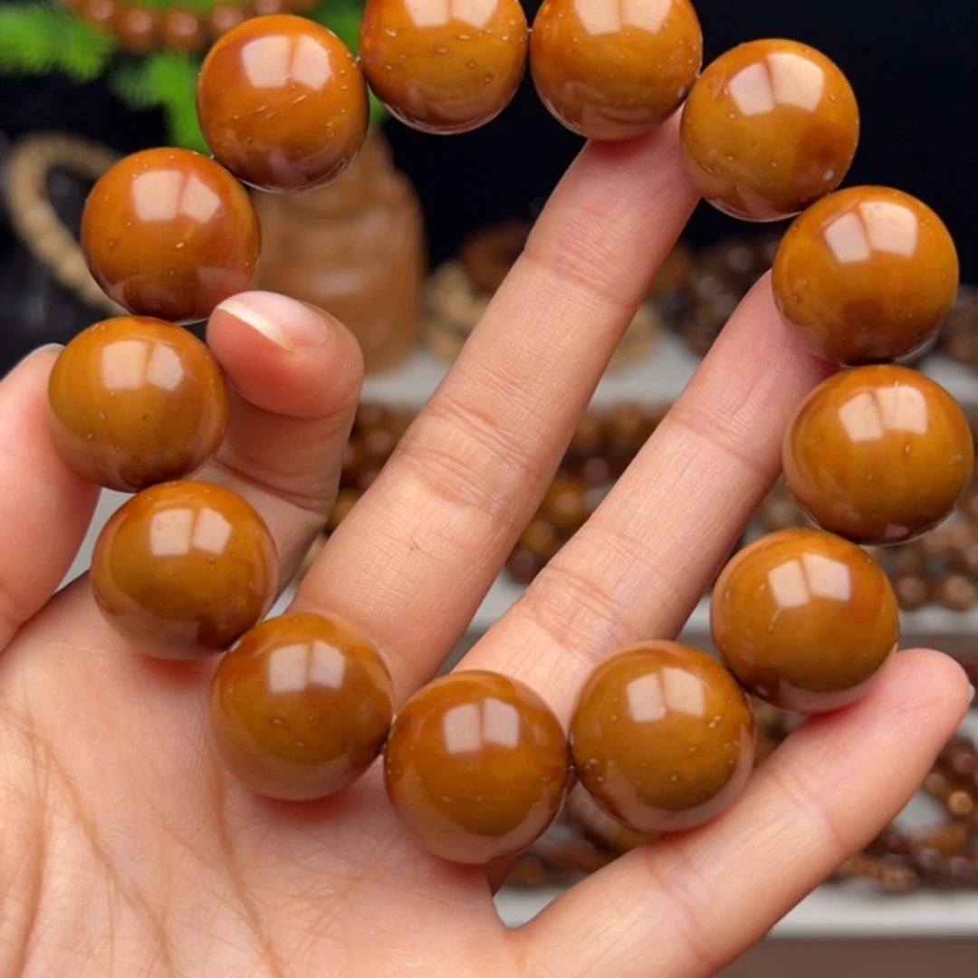 手串紫金鼠卡18半实心光珠