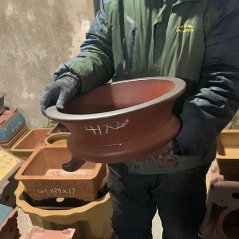 紫砂花盆手工制作