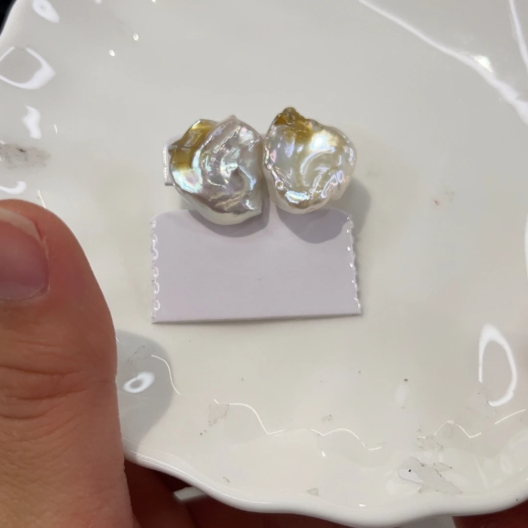 淡水珍珠耳饰银S925镶嵌