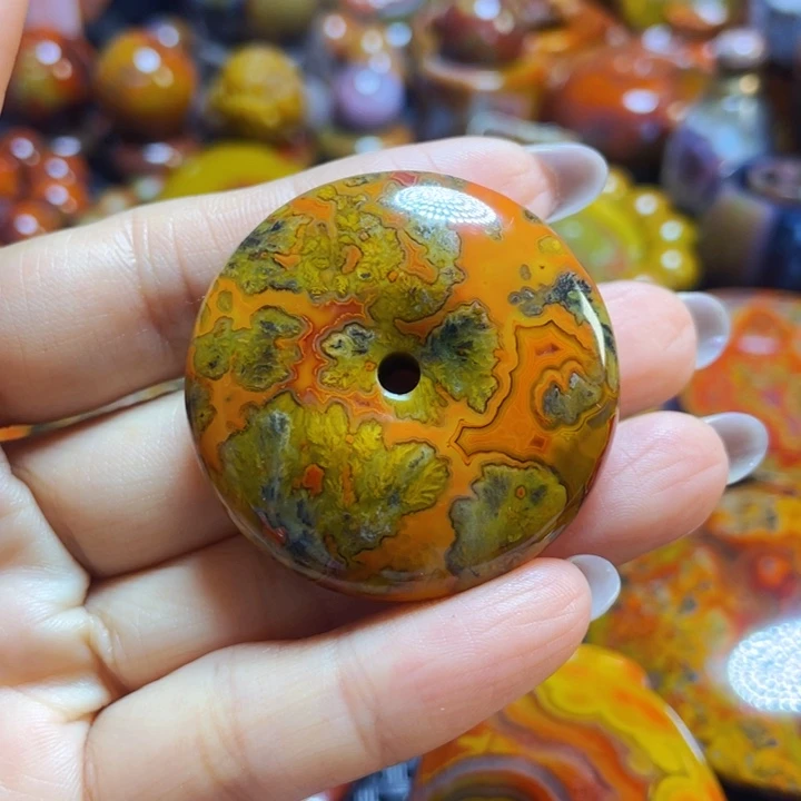 玛瑙/玉髓战国红吊坠未镶嵌梦*