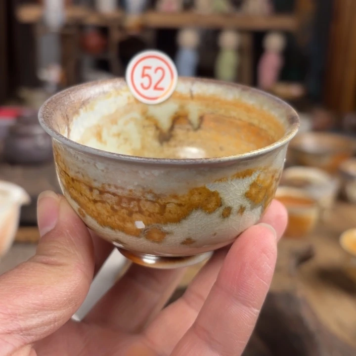 杯【瓷与故事】柴烧主人杯 微瑕慎拍