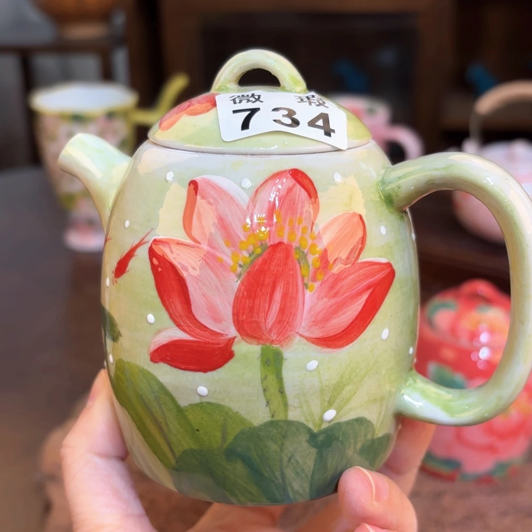 景德镇手绘高温釉下彩陶瓷茶具