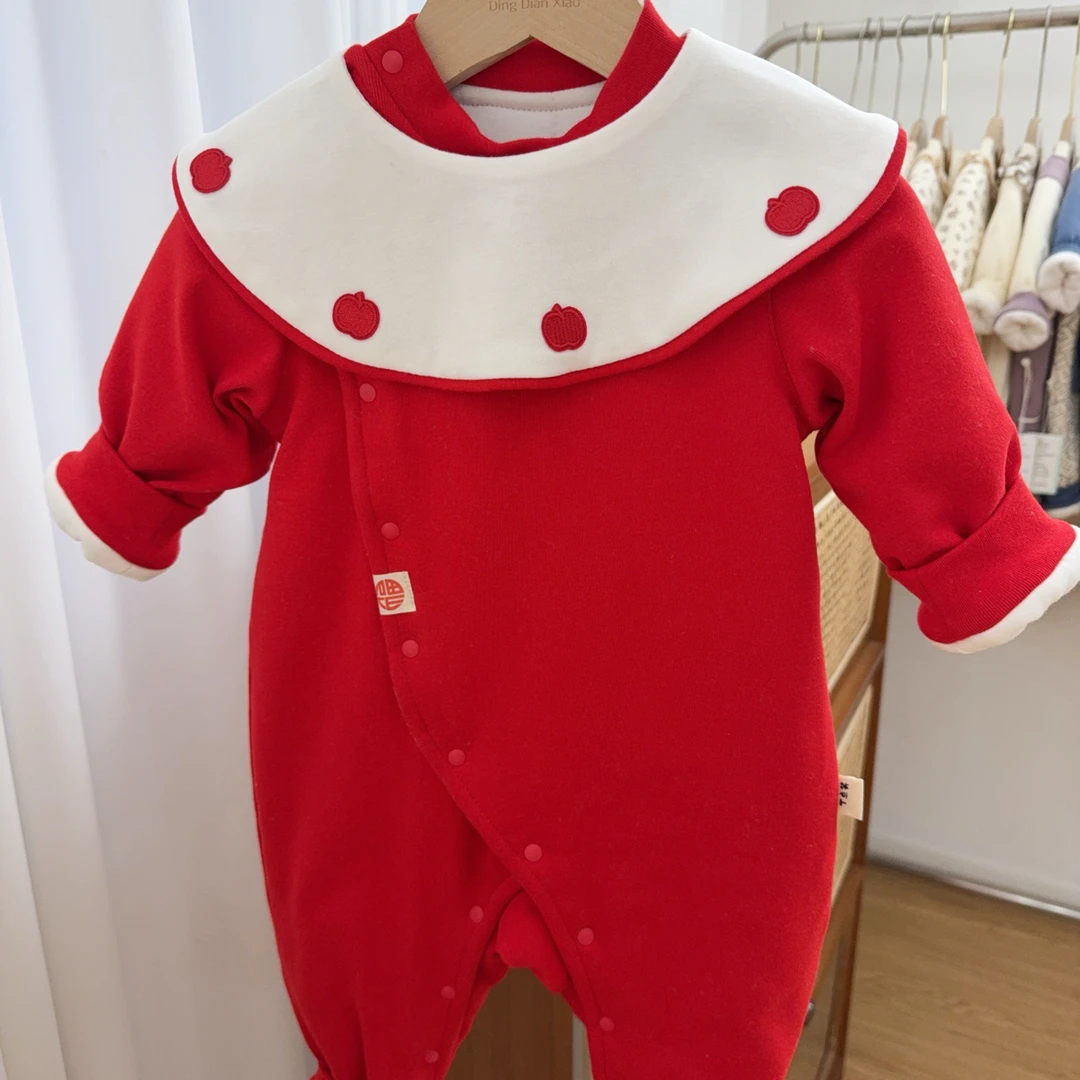 100克宝宝手工棉花衣婴儿纯棉连体衣/爬服