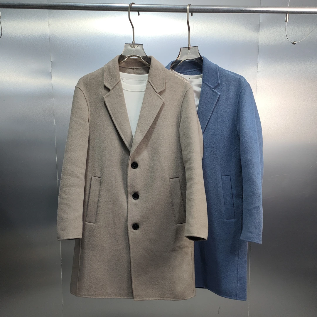 F01-110403-GX春秋季纯色简约时尚长款大衣