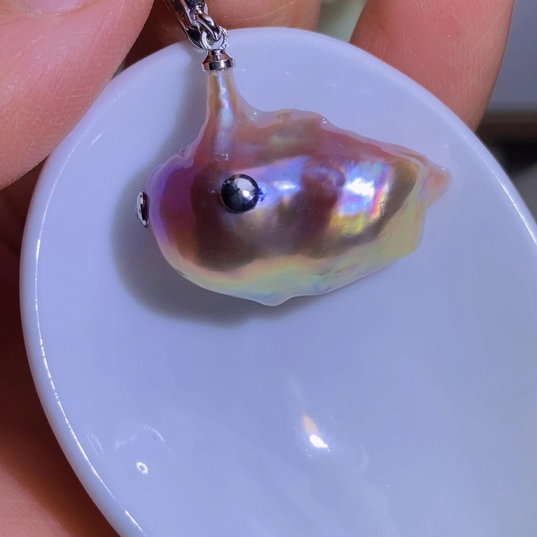 银S925镶嵌淡水珍珠淡水珍珠