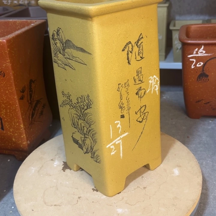 紫砂花盆紫砂花盆