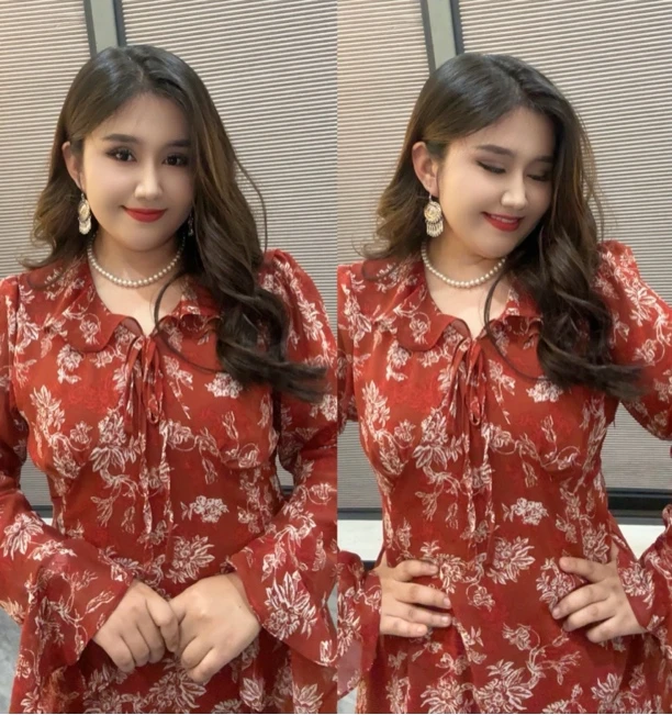 喜事不断家【春夏新品·碎花裙】收腰显瘦长裙