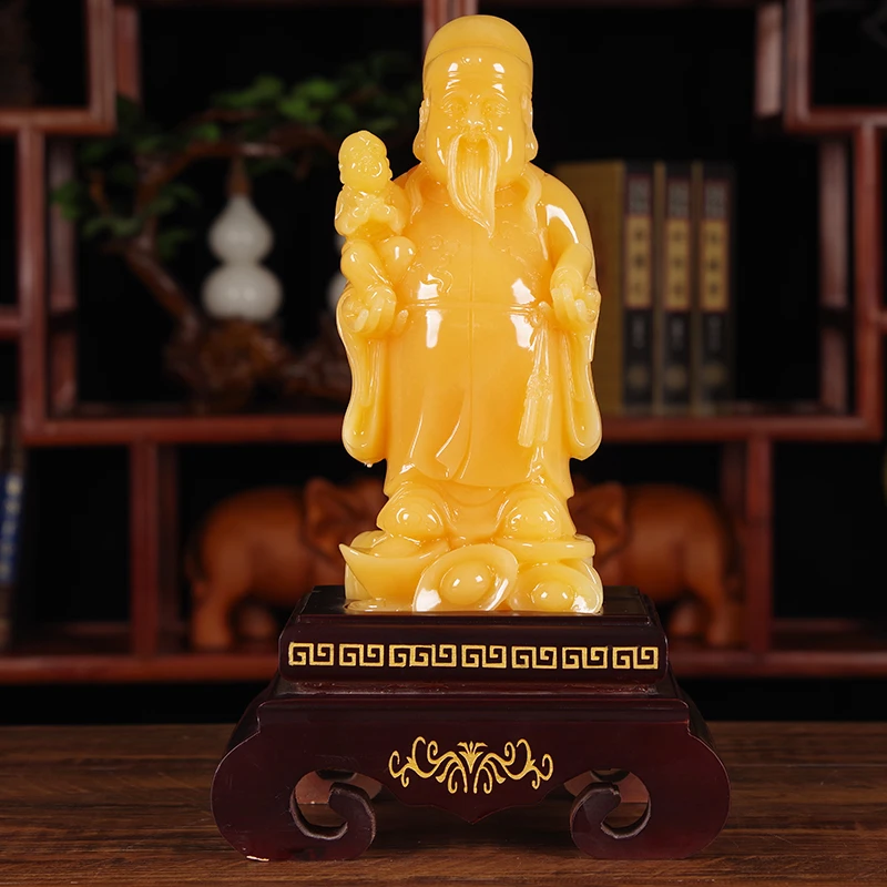 天然玉石福禄寿星大气福星高照摆件客厅创意摆设领导长辈生日礼物
