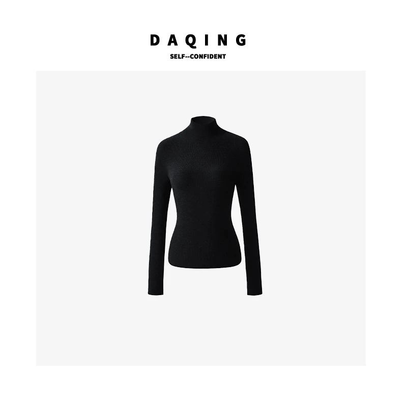 【大青-SELF】双倍加厚 8cm天鹅颈120S四股60支扬子100羊毛高领打底