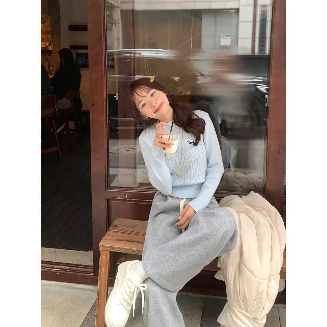 【福利清仓NO退NO换】小个子秋冬加厚洋气小众高腰显瘦休闲裤