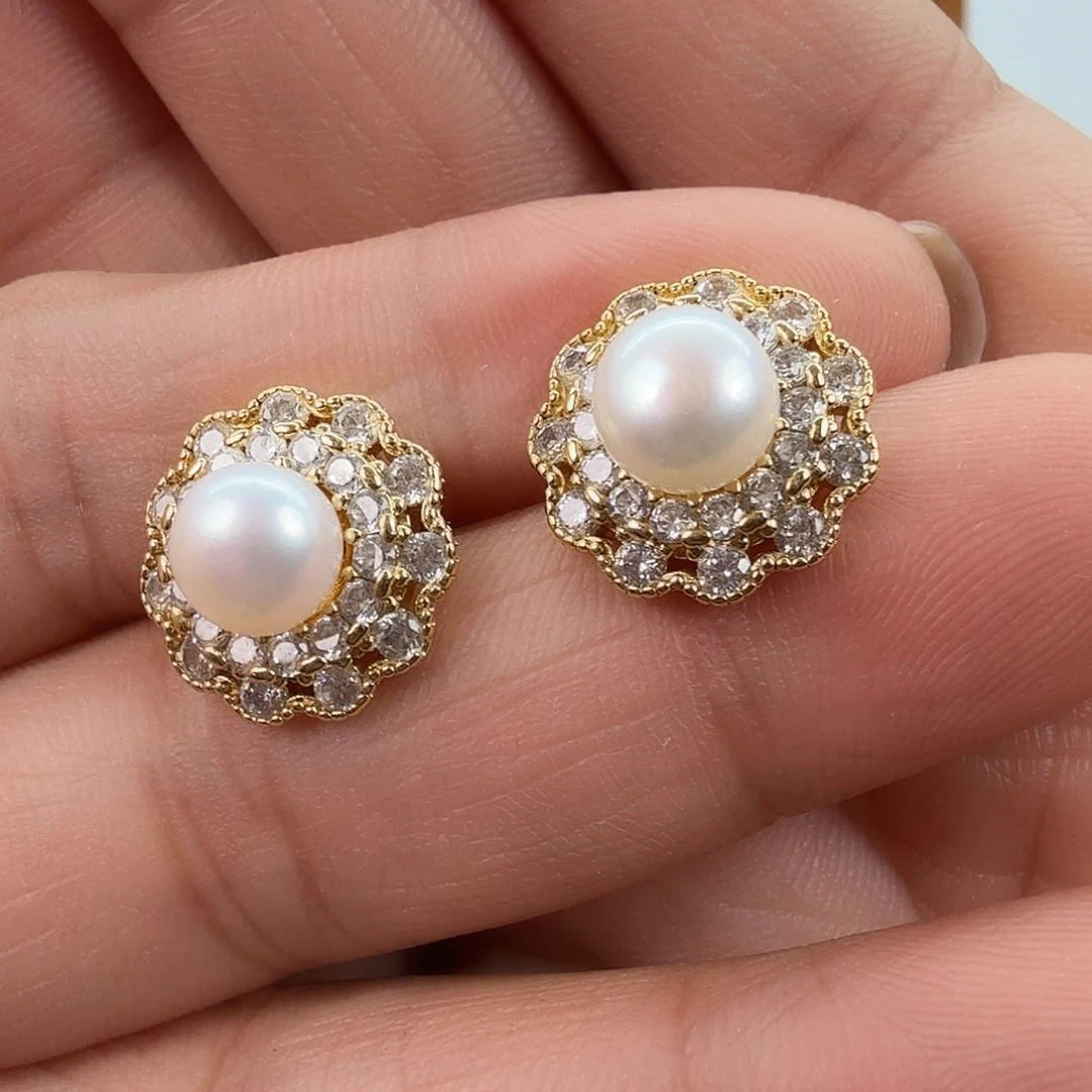 未镶嵌耳饰淡水珍珠