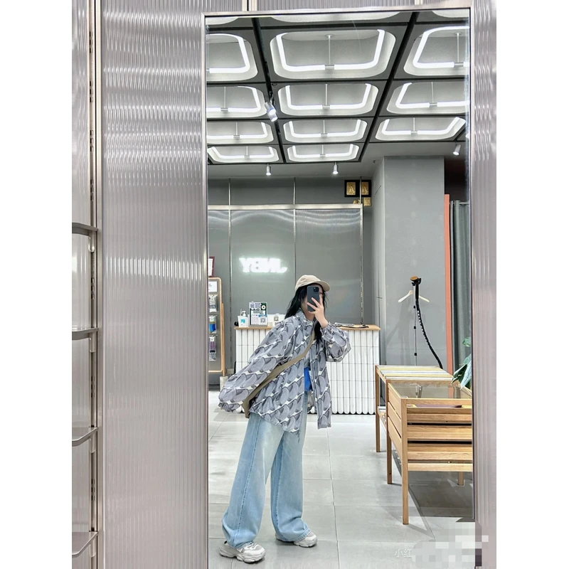 2025夏季新款基础波浪印花图案外套