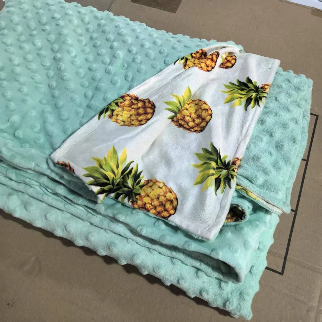 柔嫩绿色AB面 平绒安抚被套 尺寸120*180