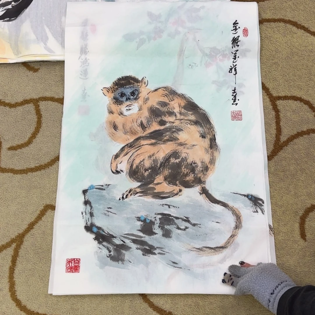 国画杨志杰四尺三开艺