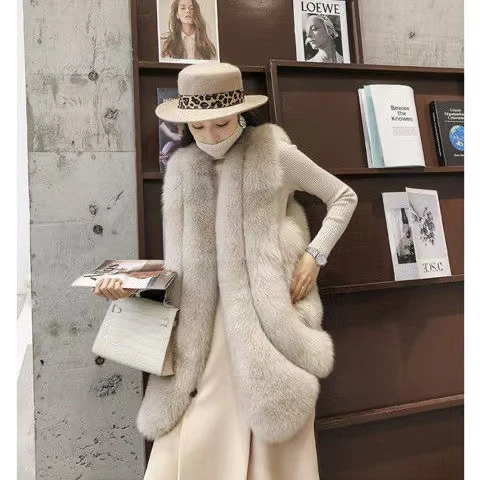 反季清仓捡漏女士狐狸毛马甲