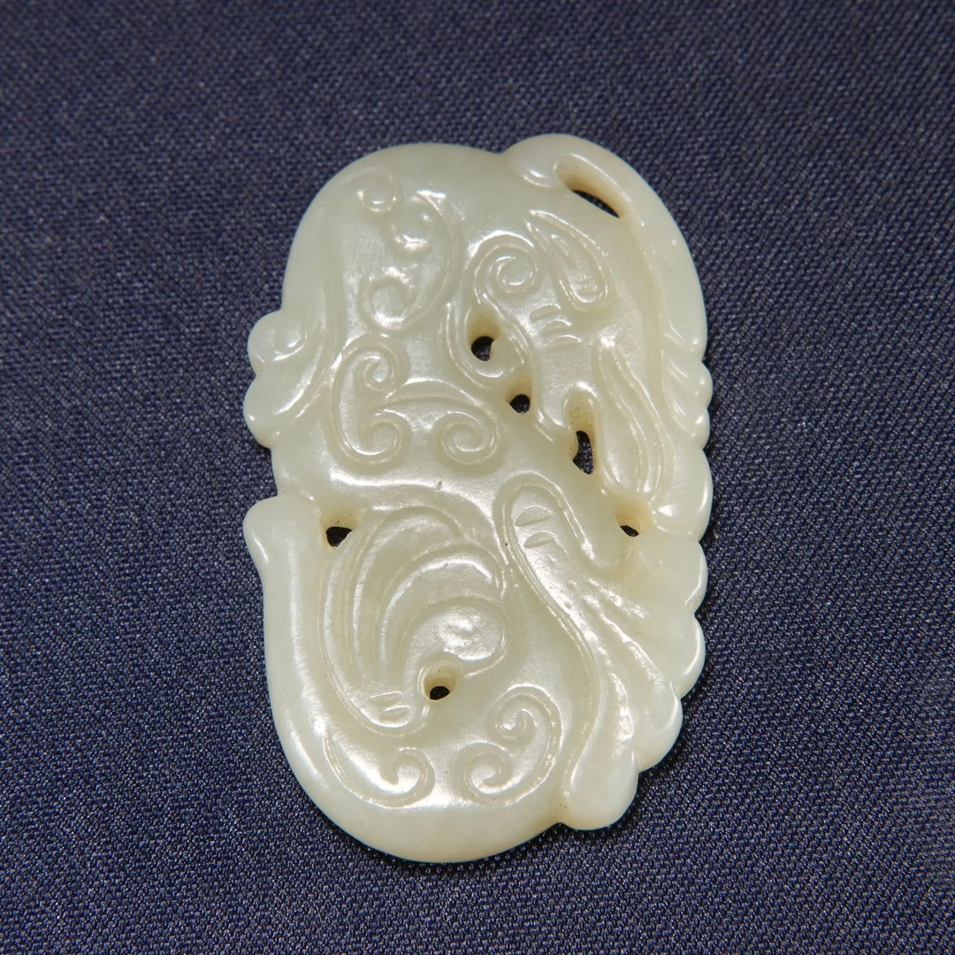 y356/清代  和田玉鱼化龙玉佩【华豫之门甄选】