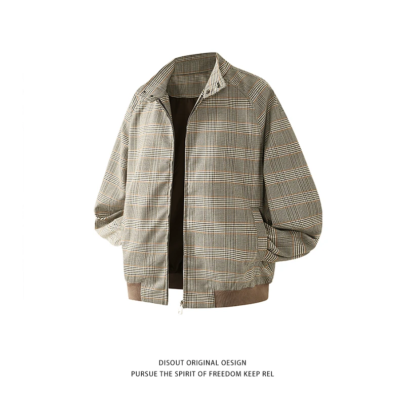 LIGGICC 25FW “威尔士亲王” 千鸟格纹哈灵顿夹克休闲短宽外套男女