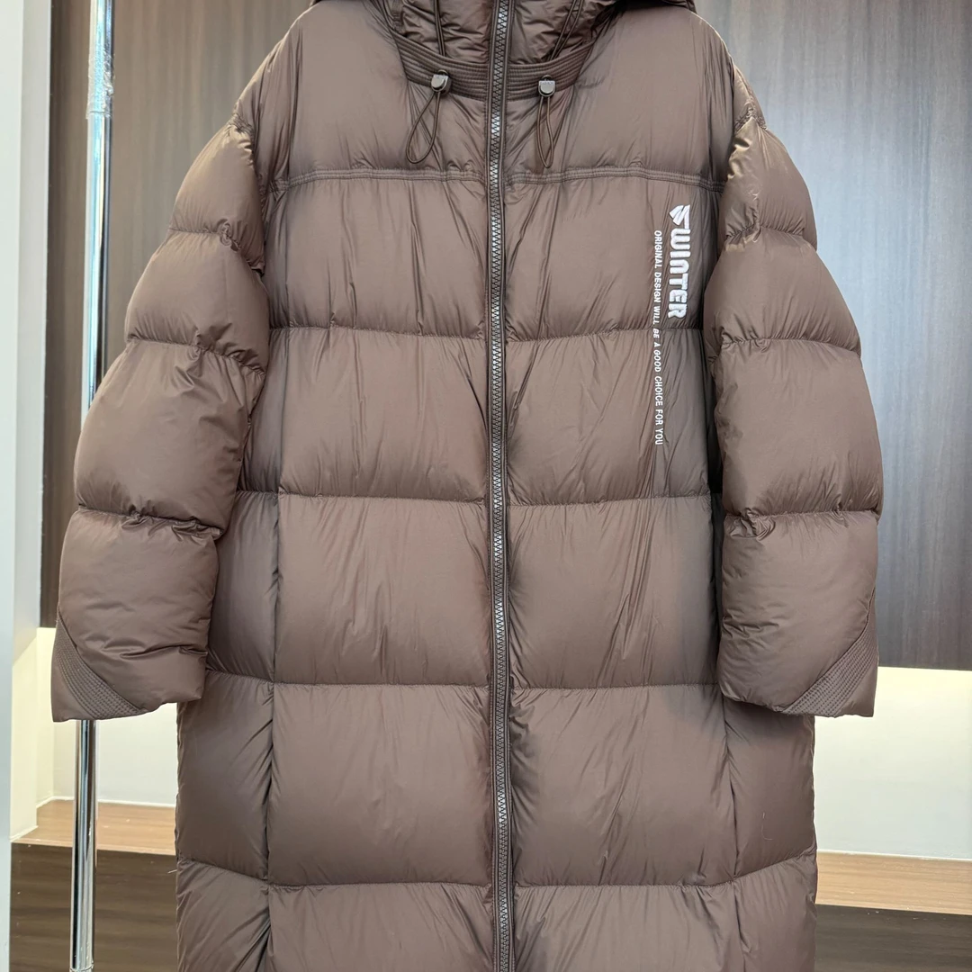 90鸭绒服宽松女款连帽保暖冬季百家H剪标款-635211