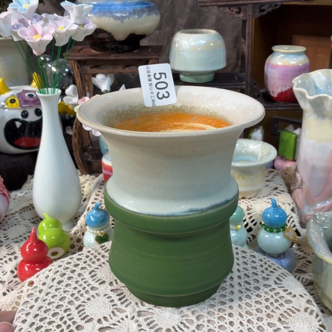 景德镇手工陶瓷花盆