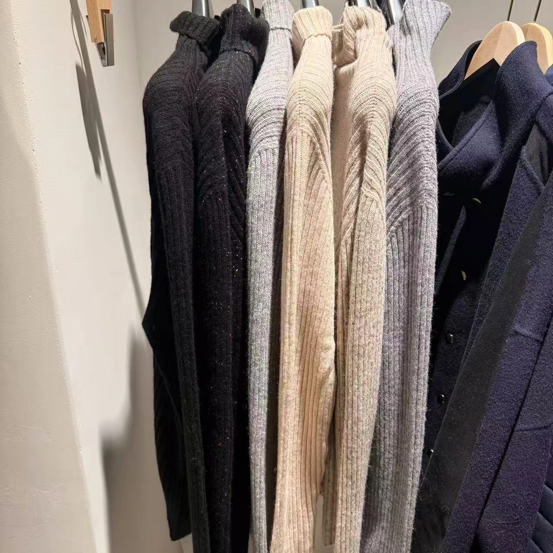 新款高领羊毛毛衣气质时尚百搭女士圆领长袖秋冬