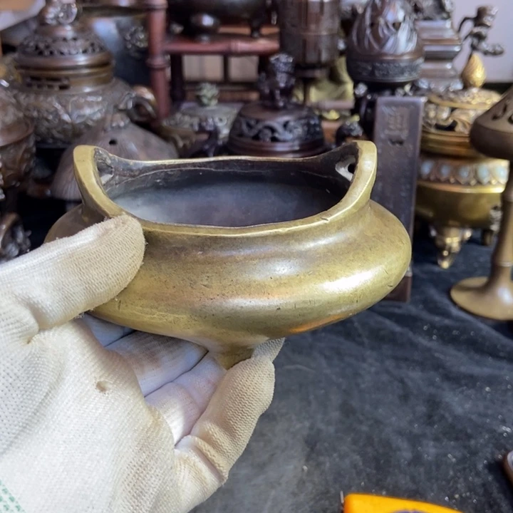 用****2铜器工艺品摆件香炉摆件