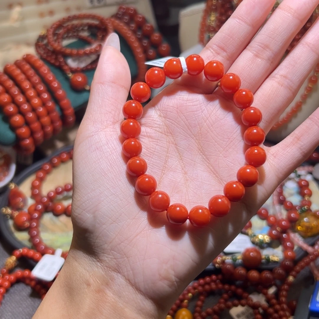 南红玛瑙未镶嵌手串9mm