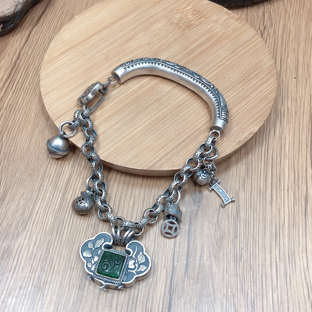 925银脚链 英英手工制作银脚链
