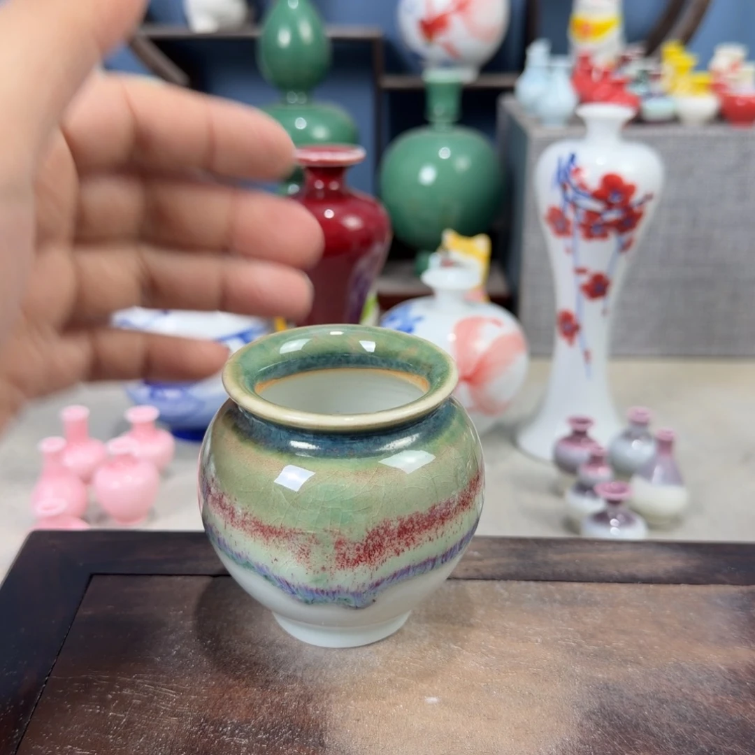 陶瓷手工小花器摆件