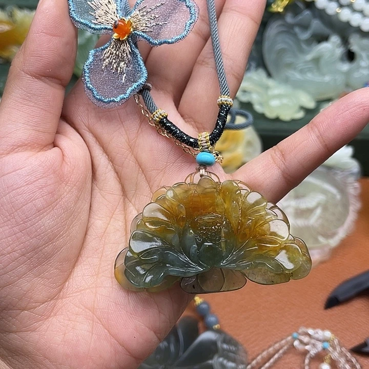 未镶嵌蛇纹石玉毛衣链锁骨链