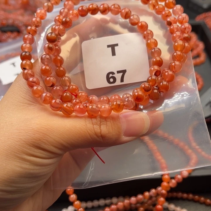 南红玛瑙未镶嵌多样性发货默认微瑕称重6mm