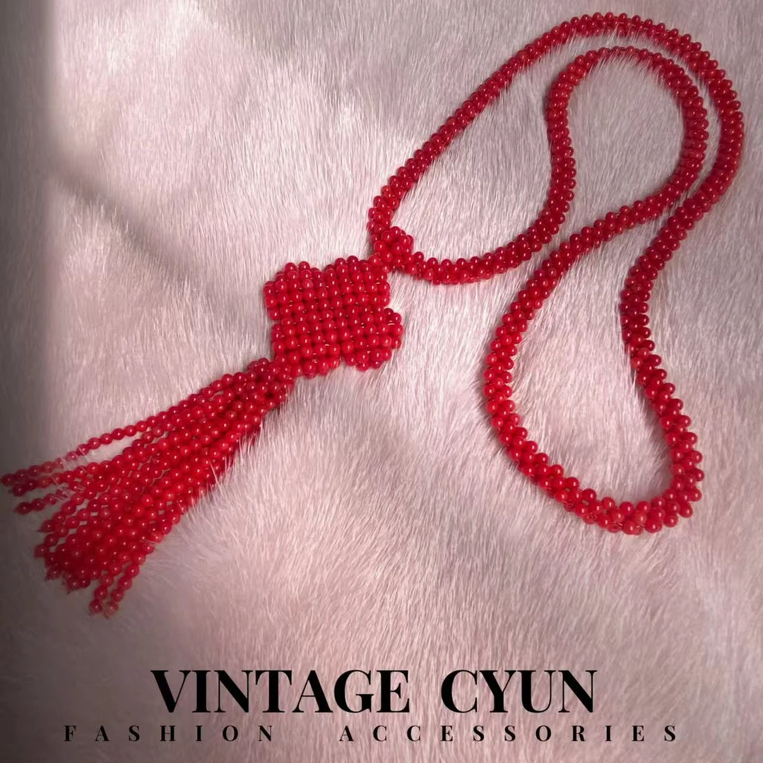 铜合金贝壳项链 11105手工编织深海珊珊（卡2.8-3.2）mm中国结项链