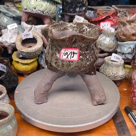 粗陶花盆手工花盆制作
