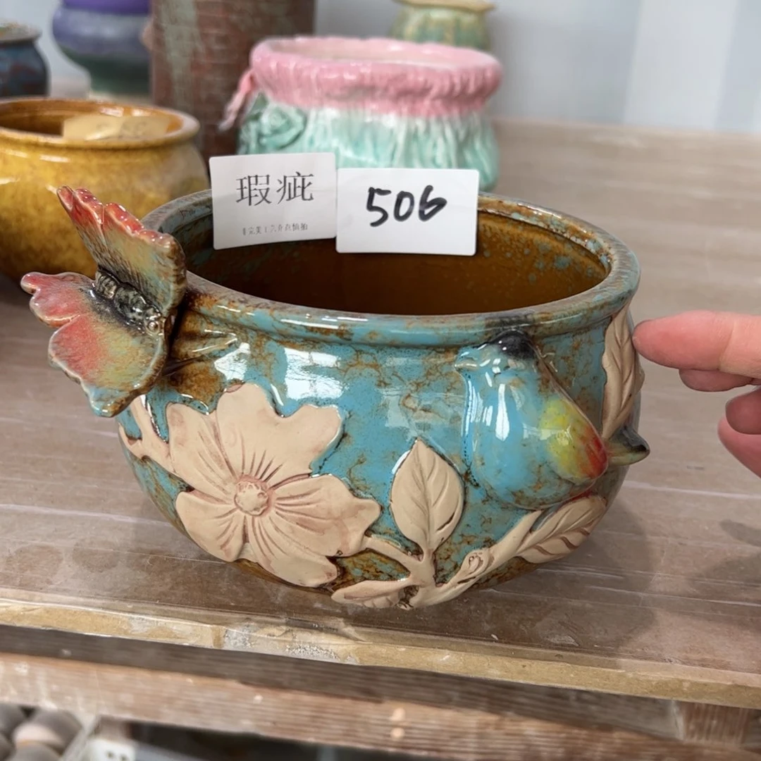 陶瓷陶瓷多肉花盆@@506