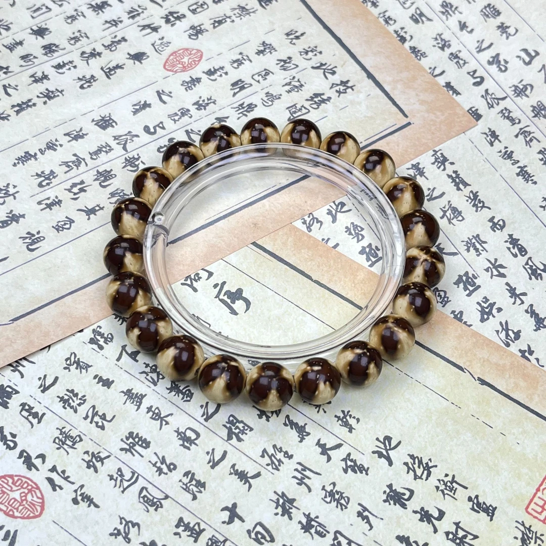 【鹤起文玩】 三叶草 熊猫鼠小尺寸紫金鼠文玩手串高油高密