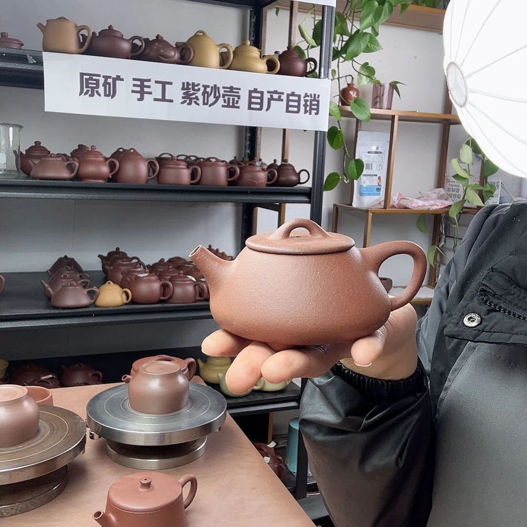 紫砂茶壶平盖石瓢