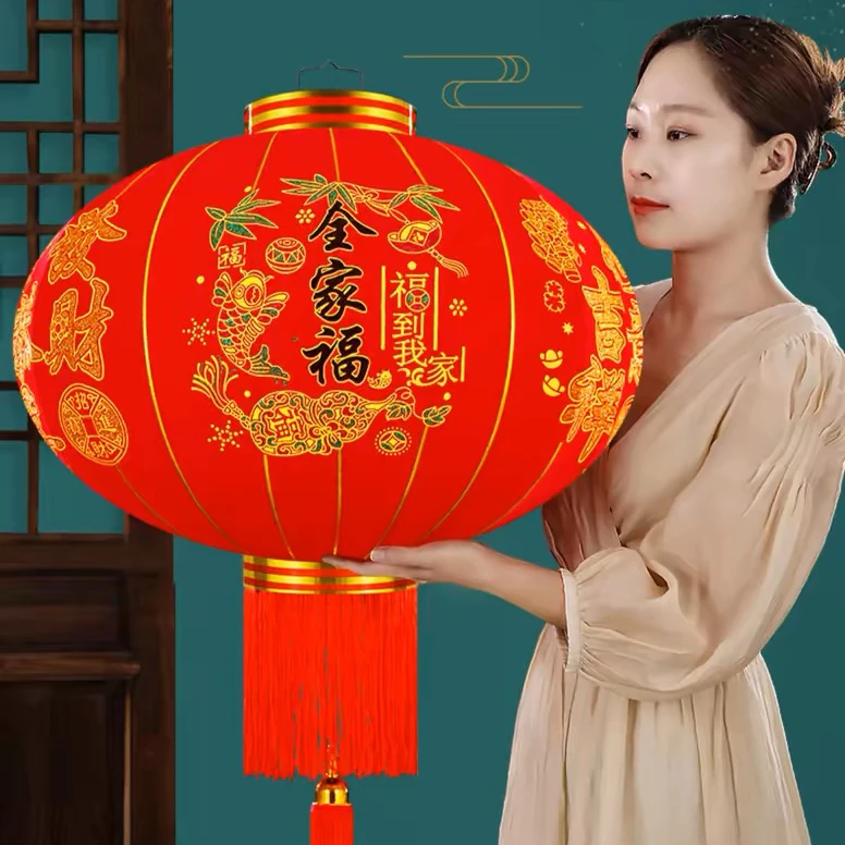 2025新款大红灯笼一对过年大门口宫灯阳台挂饰过新年户外装饰吊灯