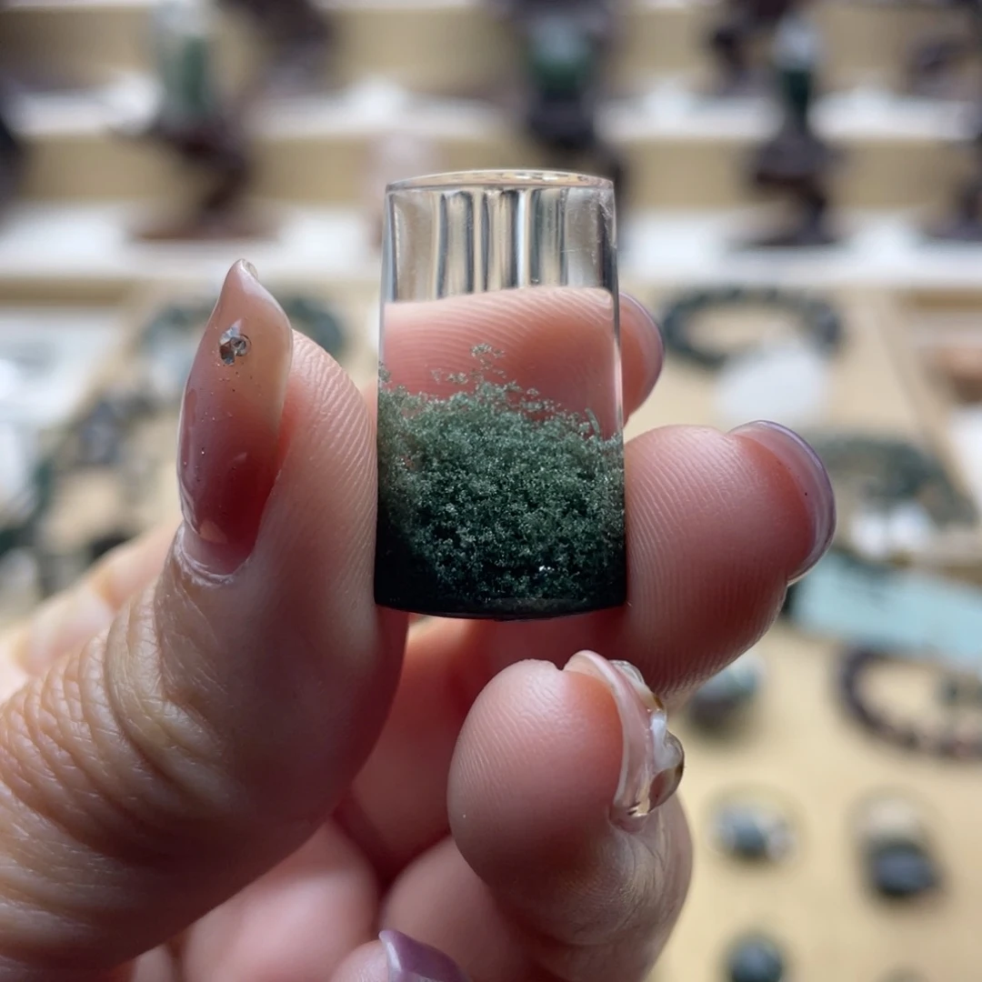 水晶颈饰未镶嵌绿幽灵聚宝盆吊坠定制