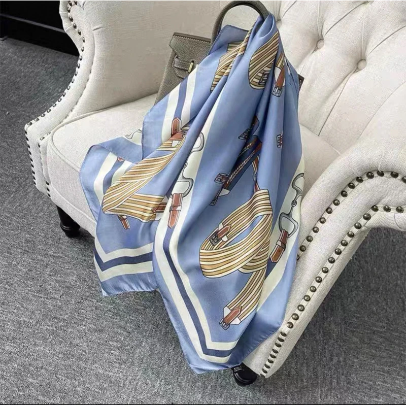 （090）高档丝巾围巾女士披肩新款素雅百搭防晒优雅气质