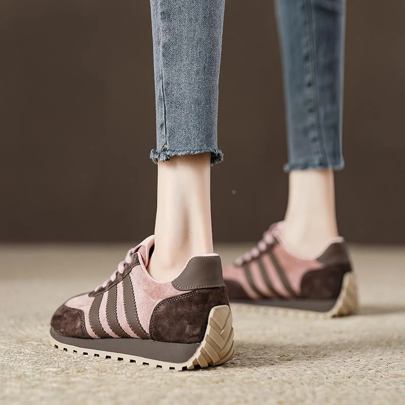 复古德训鞋女正品软底华夫阿甘鞋2025春季新款轻便舒适运动休闲鞋