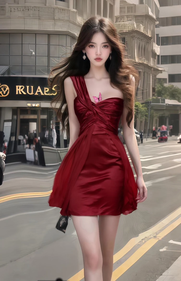 法式气质红色挂脖连衣裙女装夏季小个子复古收腰修身A字裙短裙子