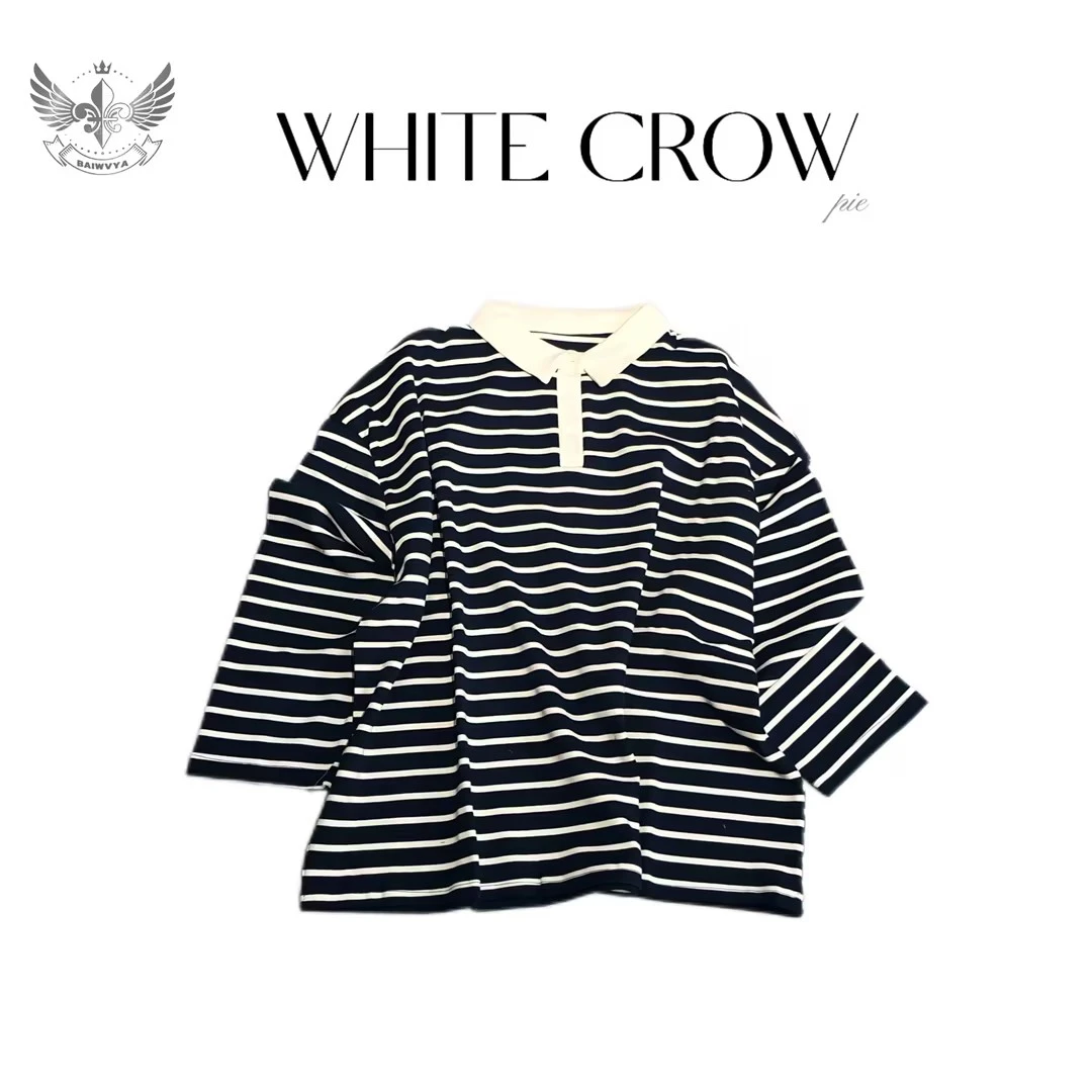 【带领条纹T】7265长袖休闲百搭