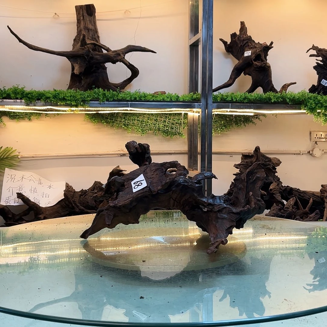 柚木涛*沉木鱼缸造景